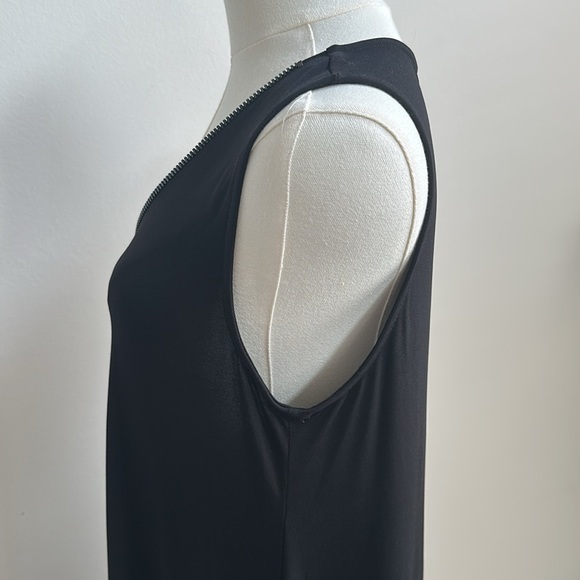 Ariella Women’s Black Stretch Minimalist Sleeveless Whimsigoth Maxi‎ Dress L - Picture 4 of 7